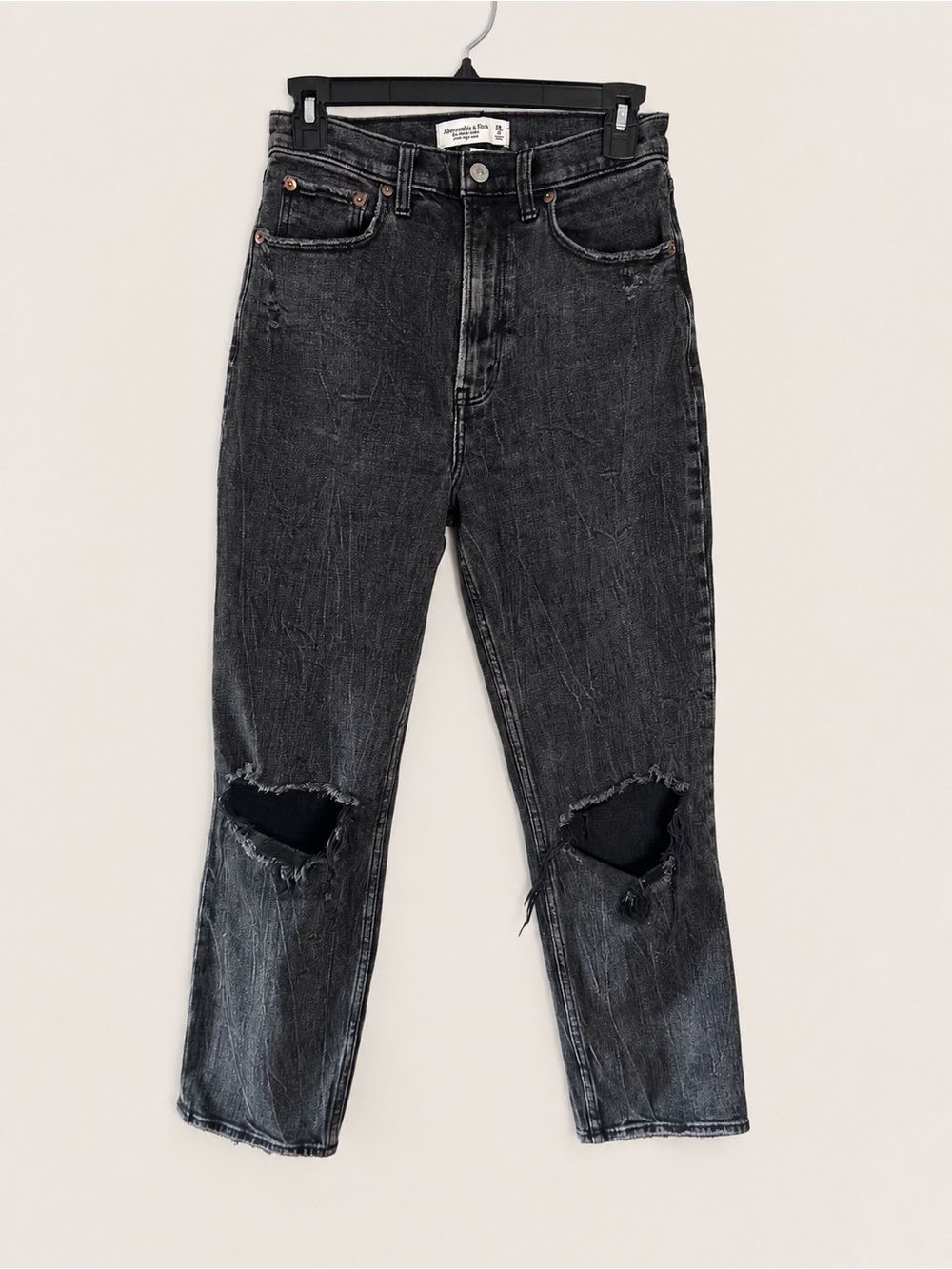 Abercrombie & Fitch Ankle Straight Ultra High Rise Jeans Curve Love 28/6R